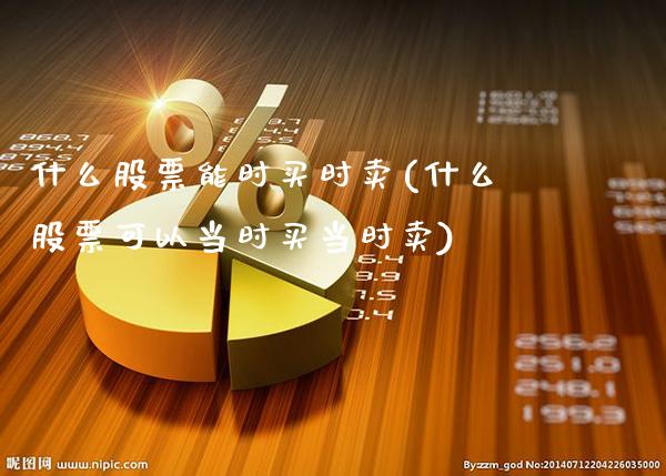 什么股票能时买时卖(什么股票可以当时买当时卖)_https://www.dong10.com_期货_第1张