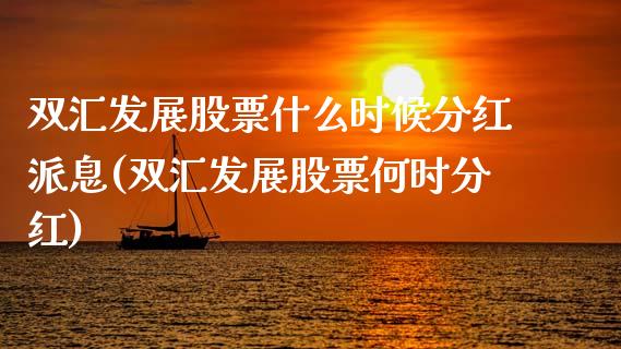 双汇发展股票什么时候分红派息(双汇发展股票何时分红)_https://www.dong10.com_期货_第1张