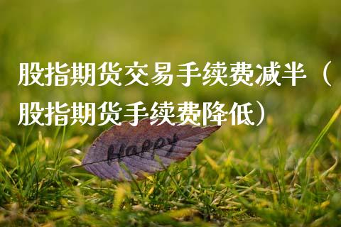 股指期货交易手续费减半（股指期货手续费降低）_https://www.dong10.com_期货_第1张