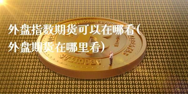 外盘指数期货可以在哪看(外盘期货在哪里看)_https://www.dong10.com_期货_第1张
